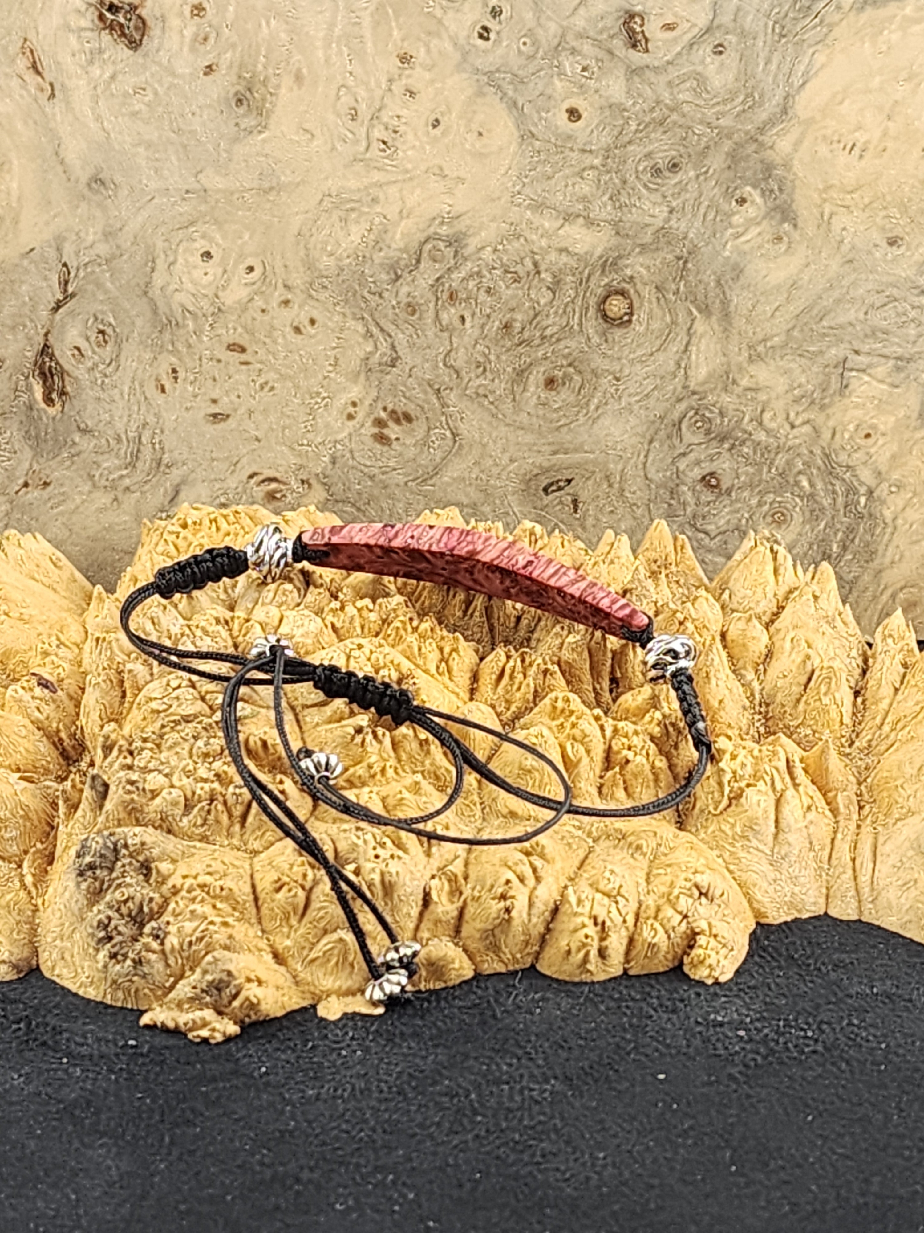 Wood Accent Adjustable Bracelet