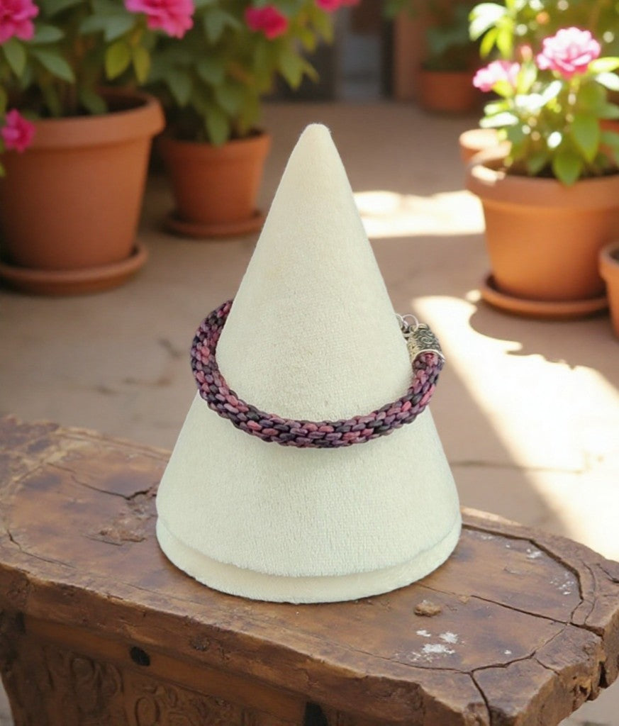 Braided Purple Leather